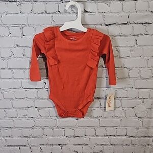 Long sleeve ruffled onesie bodysuit